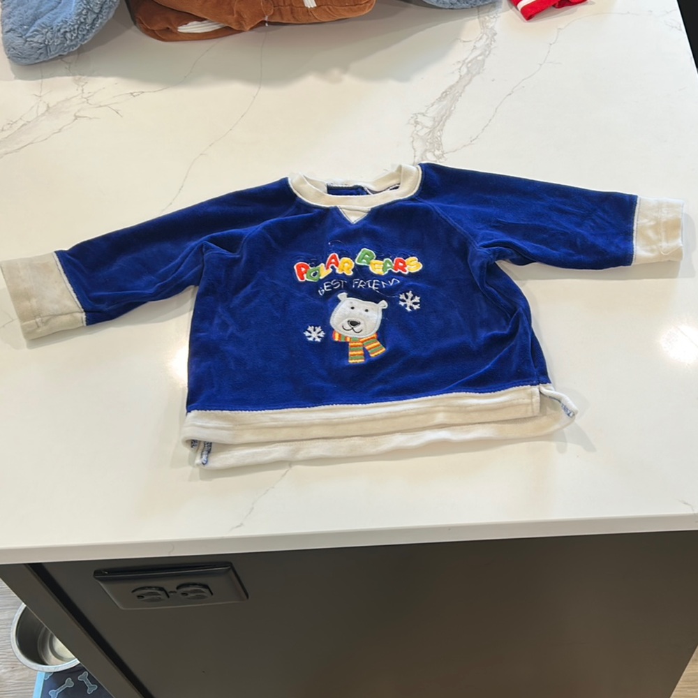 Wonderkids Royal Blue and Cream Snap Pullover